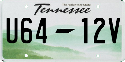 TN license plate U6412V
