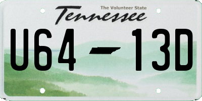 TN license plate U6413D