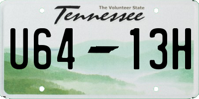 TN license plate U6413H