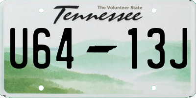 TN license plate U6413J