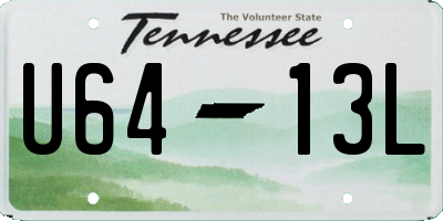 TN license plate U6413L
