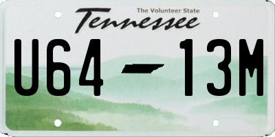 TN license plate U6413M