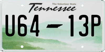TN license plate U6413P