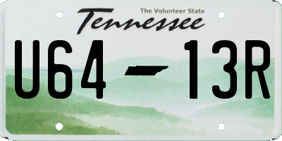 TN license plate U6413R