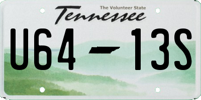 TN license plate U6413S
