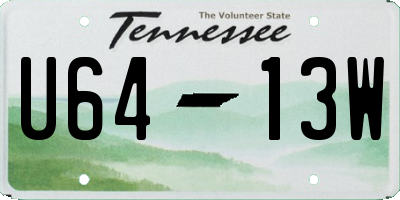 TN license plate U6413W