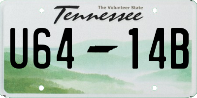 TN license plate U6414B