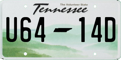 TN license plate U6414D