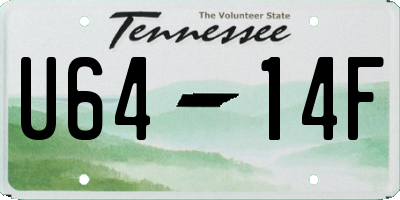TN license plate U6414F