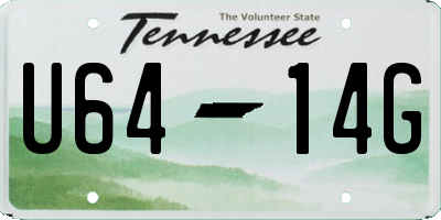 TN license plate U6414G