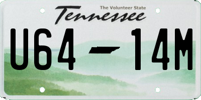 TN license plate U6414M