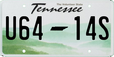TN license plate U6414S