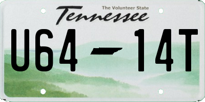 TN license plate U6414T