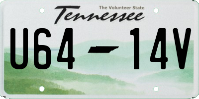 TN license plate U6414V