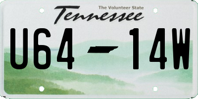 TN license plate U6414W