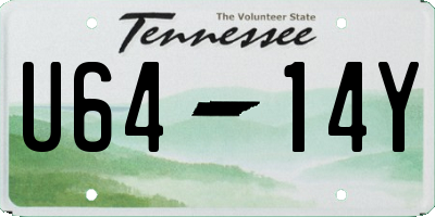 TN license plate U6414Y