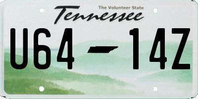 TN license plate U6414Z