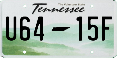 TN license plate U6415F