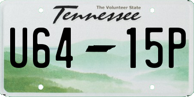 TN license plate U6415P
