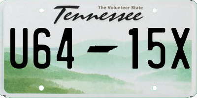TN license plate U6415X
