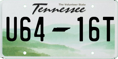 TN license plate U6416T