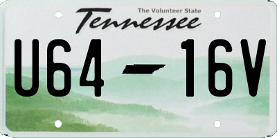 TN license plate U6416V