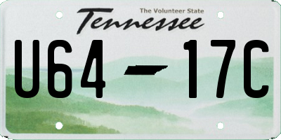 TN license plate U6417C