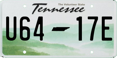 TN license plate U6417E
