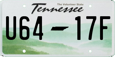 TN license plate U6417F