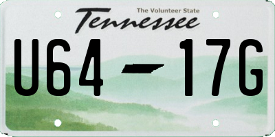 TN license plate U6417G