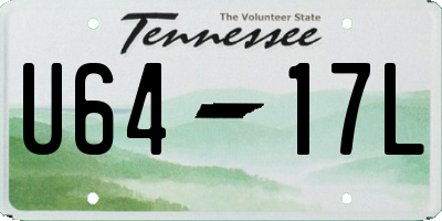 TN license plate U6417L
