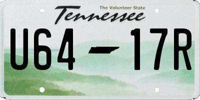 TN license plate U6417R