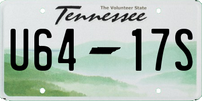 TN license plate U6417S