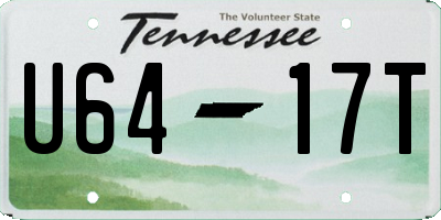 TN license plate U6417T