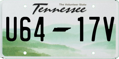 TN license plate U6417V