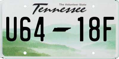 TN license plate U6418F
