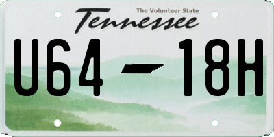 TN license plate U6418H