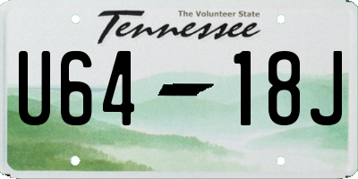TN license plate U6418J