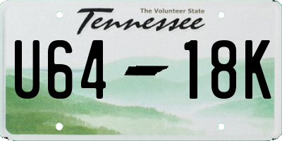 TN license plate U6418K