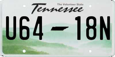TN license plate U6418N