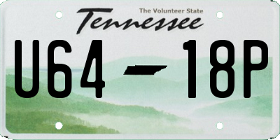 TN license plate U6418P
