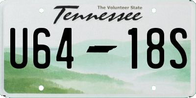 TN license plate U6418S