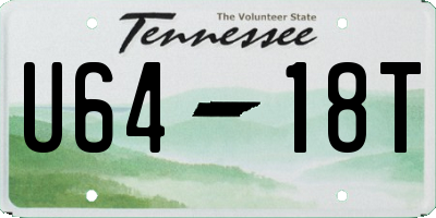 TN license plate U6418T