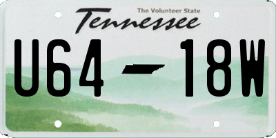 TN license plate U6418W