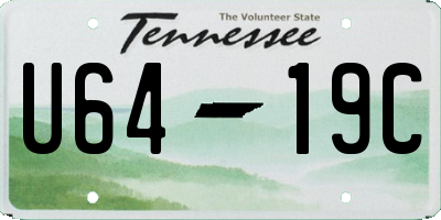 TN license plate U6419C