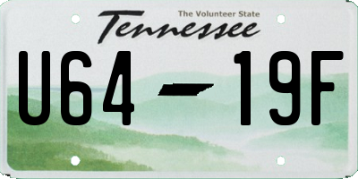 TN license plate U6419F