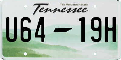 TN license plate U6419H