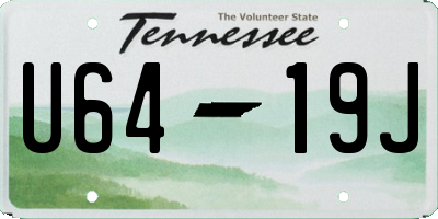 TN license plate U6419J