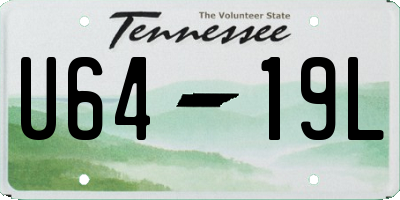 TN license plate U6419L