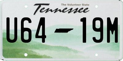 TN license plate U6419M